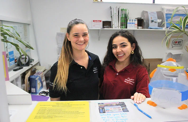 The front desk team at Legault Chiropractic